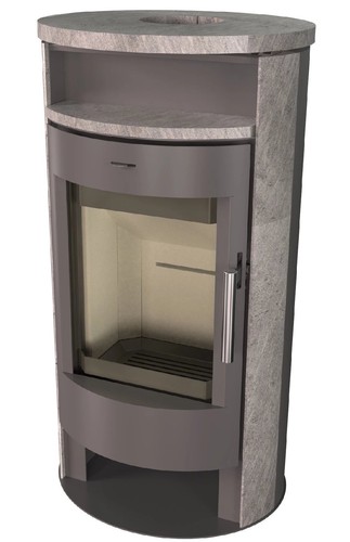 Runder premium kaminofen - runder, premium-kaminofen